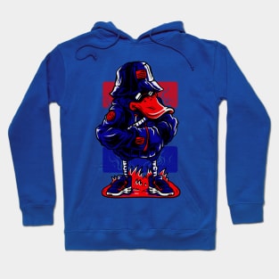 Dapper Duck Character Blue Red Hoodie